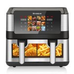 Friteuse � air sans huile - 85l simple / double panier - 12 programmes & fen�tre de cuisson - air fryer ...