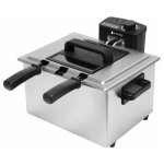 Friteuse double panier blackpear bfr 801 - inox - 2000w - capacité 5l - électrique Friteuse double panier blackpear bfr 801 - inox - 2000w - capacité 5l - électrique