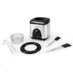 Kitchencook - friteuse lectrique 1l 2en1 - avec service  fondue - couvercle avec fentre - revtement ...