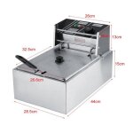 Friteuse lectrique 6l en acier inoxydable - abilityshop - usage commercial et domestique