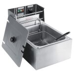 Friteuse Électrique - inox - 6 l - 2500w - température réglable - panier inclus Friteuse Électrique - inox - 6 l - 2500w - température réglable - panier inclus