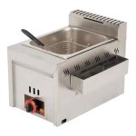 Friteuse �lectrique monocylindre 8 l - facile � nettoyer - temp�rature r�glable - acier inoxydable - ...