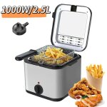 Friteuse �lectrique avec panier � friture - 1000w - capacit� 25l - 0% bpa - 80 - 190? temp�rature r�glable ...