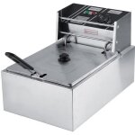 Friteuse �lectrique professionnelle - barbecue - 6l - acier inox - 2500w