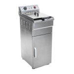 Friteuse haute acier inox 1 bac 16 litres cuve amovible avec minuterie professionnelle 3614028