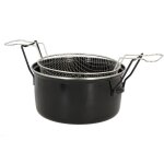 Friteuse - menastyl - 3645575 - en acier émaillé - noir - 28 cm - tous feux dont induction Friteuse - menastyl - 3645575 - en acier émaillé - noir - 28 cm - tous feux dont induction