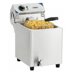 Friteuse professionnelle electrique avec robinet de vidange 7 litres - casselin