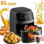 Friteuse sans huile 8l air fryer friteuse à air Électrique intelligente avec Écran led tactile et fenêtre ... Friteuse sans huile 8l air fryer friteuse à air Électrique intelligente avec Écran led tactile et fenêtre ...