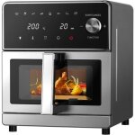 Friteuse sans huile 8l - aoucheni - 2100w air fryer avec double rsistance - grande fentre - 360 mtal ...