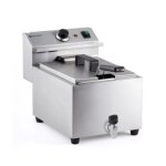 Friteuse de table masterpro 8 litres - gris - 3250 watt - acier au chrome