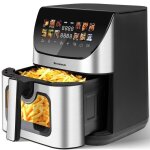Friteuse xxl 85l air fryer avec fen�tre de visualisation & �cran couleur 12 programmes 1800w nettoie ...