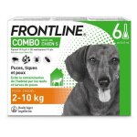 Frontline combo chien - anti - puces anti - tiques pour chien s - 2 - 10kg - 6 pipettes Frontline combo chien - anti - puces anti - tiques pour chien s - 2 - 10kg - 6 pipettes