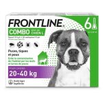 Frontline combo chien - anti - puces anti - tiques pour chien l - 20 - 40kg - 6 pipettes