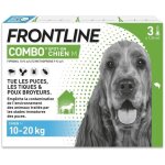 Frontline combo chien - anti - puces anti - tiques pour chien m - 10 - 20kg - 3 pipettes
