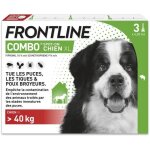 Frontline combo chien - anti - puces anti - tiques pour chien xl - 40 - 60kg - 3 pipettes