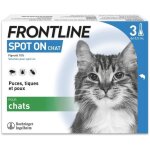 Frontline spot on chat - anti - puces anti - tiques pour chat - 3 pipettes Frontline spot on chat - anti - puces anti - tiques pour chat - 3 pipettes