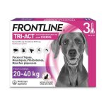 Frontline tri - act chiens l 20 - 40 kg 3 pipettes