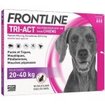 Frontline tri - act chien - anti - puces anti - tiques pour chien l - 20 - 40kg - 3 pipettes