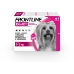 Frontline tri - act chien - anti - puces anti - tiques pour chien xs - 2 - 5kg - 6 pipettes