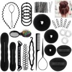 Fs45111 accessoires de coiffure 28pcs hair styling accessories kit mode lastiques pince coiffure boudin ...