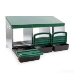 Fudajo pondoir 27 x 52 x 48 cm poule 3 bac ponte poulailler nichoir extrieur