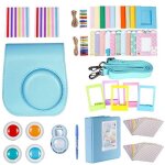 Fujifilm instax mini 8 accessoires leebotree 10 en 1 camra faisceaux set camera (bleu)