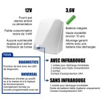 Fumigne opacifiant anti - intrusion - smartek - nubi 4. 0 - batterie - sirne intrieure - connect