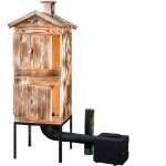 Fumoir modulaire 2 x 50 cm en �pic�a fumoir de jardin traditionnel � bois non impr�gn� grand foyer adgo ...