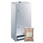 Fumoir peetz acier alumin porte  charnires - l 39 x p 28 x h 85 cm