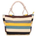 Sac de plage - funmoon - grand sac impermable  bandoulire - marron jaune synthtique