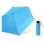 Funmoon parapluie hommes et femmes 5 pliant 6 ctes mini portable soleil pluie lger poche compacte parasol ...