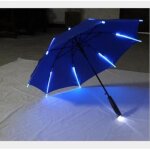 Funmoon parapluie hommes et femmes cool avec led fonctionnalit�s 8 lumi�res nervur�es transparentes avec ...