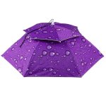 Funmoon parapluie hommes et femmes double couche chapeau tte portant portable protection uv coupe vent ...