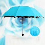 Funmoon parapluie hommes et femmes pliant fleurs anti uv impermable portable pliant pluie femme mini ...