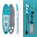 Funwater supfw04a planche paddle tiki gonflable 106 (320cm) bleu - kit complet avec pagaie r�glable & ...