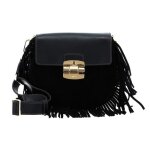 Furla sac � �paule bandouli�re noir en cuir pour femme - club 2 mini crossbody nero 180131