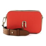 Furla sac  paule bandoulire rouge brun clair en cuir pour femme - primula mini crossbody spritz + ...