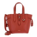 Furla sac à épaule bandoulière rouge en cuir pour femme - net mini tote bag cannella 192654 Furla sac à épaule bandoulière rouge en cuir pour femme - net mini tote bag cannella 192654