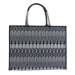 Furla sac � main gris noir pour femme - opportunity tote bag l toni grigio 219586