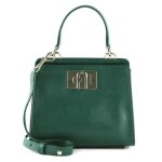 Furla sac � main vert sapin en cuir pour femme - 1927 mini top handle bag xs jasper 191615