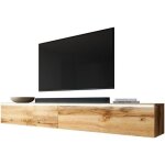 Furnix meuble tv / meuble tv suspendu bargo 200 (2x100) x 32 x 34 cm style contemporain chêne wotan mat ... Furnix meuble tv / meuble tv suspendu bargo 200 (2x100) x 32 x 34 cm style contemporain chêne wotan mat ...