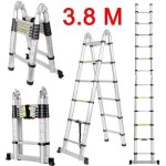 Fusion echelle télescopique 3. 8m aluminium portable multifonctions en131 norme bricolage (de 87cm à ... Fusion echelle télescopique 3. 8m aluminium portable multifonctions en131 norme bricolage (de 87cm à ...