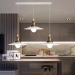 Fusion lustre exquis moderne 3 ttes suspension luminaire e27 lampe en mtal blanche pour salon bar cuisine ...