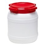 Bidon plastique alimentaire - curtec - 15 litres - hermtique - grande ouverture - certifi onu