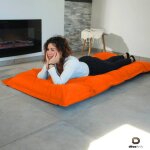 Futon xxl - matelas de sol 195x100cm - orange