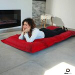 Futon xxl - matelas de sol 195x100cm - rouge