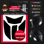 Fyb� kit 4 stickers r�fl�chissants repositionnables compatibles avec casque scorpion exo tech? 3m? technology ...