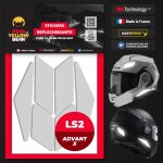 Fyb� kit 6 stickers r�fl�chissants repositionnables compatibles avec casque ls2 advant x? 3m? technology ...