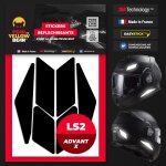 Fyb� kit 6 stickers r�fl�chissants repositionnables compatibles avec casque ls2 advant x? 3m? technology ...