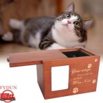 Fydun boîte urne en bois pour animaux de compagnie avec cadre photo commémoratif en bois patte sculptée ... Fydun boîte urne en bois pour animaux de compagnie avec cadre photo commémoratif en bois patte sculptée ...
